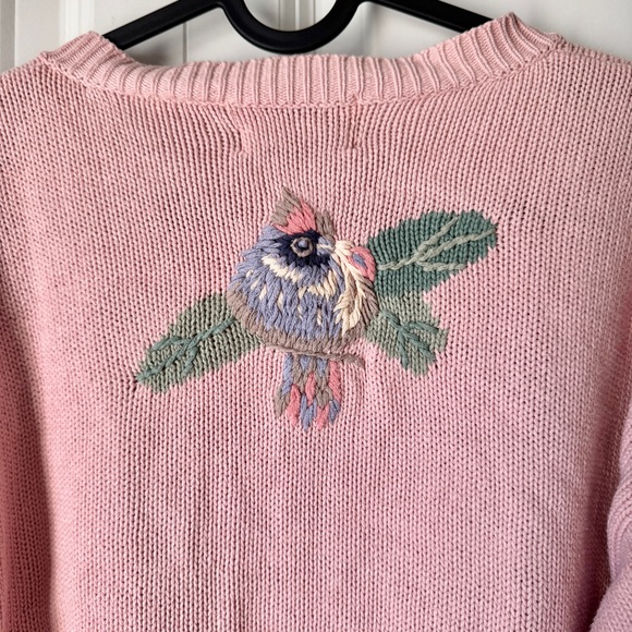 🌸 Vintage 90s Embroidered Northern Treasures Bird Cardigan 🦜🕊️ - Picture 14 of 15